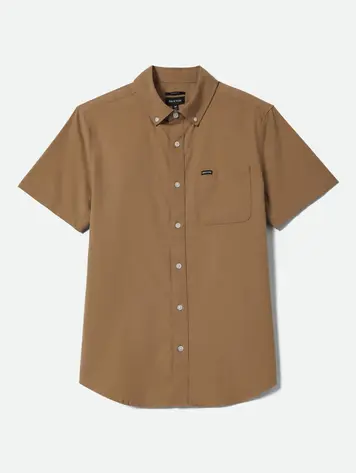 Brixton HOMMES SANFORD OXFORD SHORT SLEEVE SHIRT KHAKI
