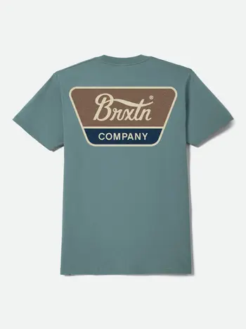 Brixton HOMMES LINWOOD T-SHIRT OCEAN/BREEZE/BROWN/DARK NAVY