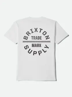 Brixton HOMMES OATH V SS T-SHIRT WHITE/BLACK/CHECKERED