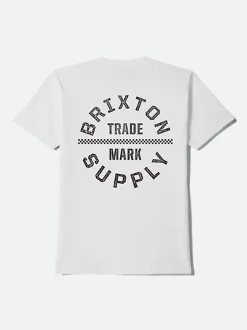 Brixton HOMMES OATH V SS T-SHIRT WHITE/BLACK/CHECKERED