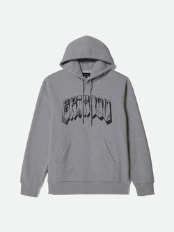 Brixton MEN'S BANDED RELAXED HOODIE GUNMETAL HEATHER