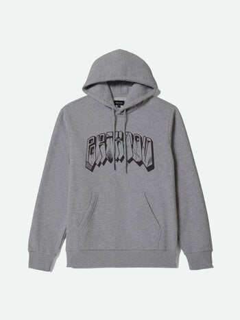 Brixton MEN'S BANDED RELAXED HOODIE GUNMETAL HEATHER