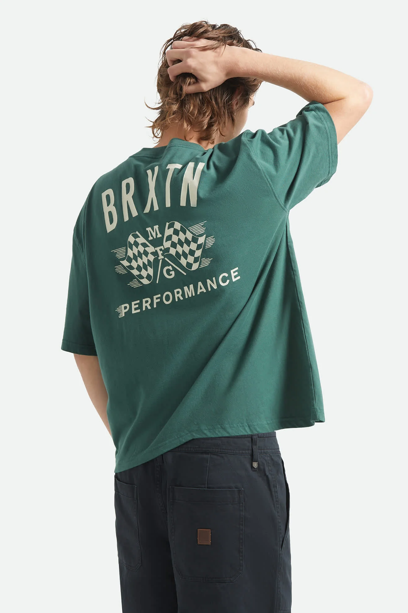 Brixton MEN'S PRIMARY SS CROPPED TEE
