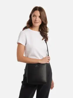 Lambert THE NATALIA VEGAN LEATHER CROSSBODY BAG BLACK