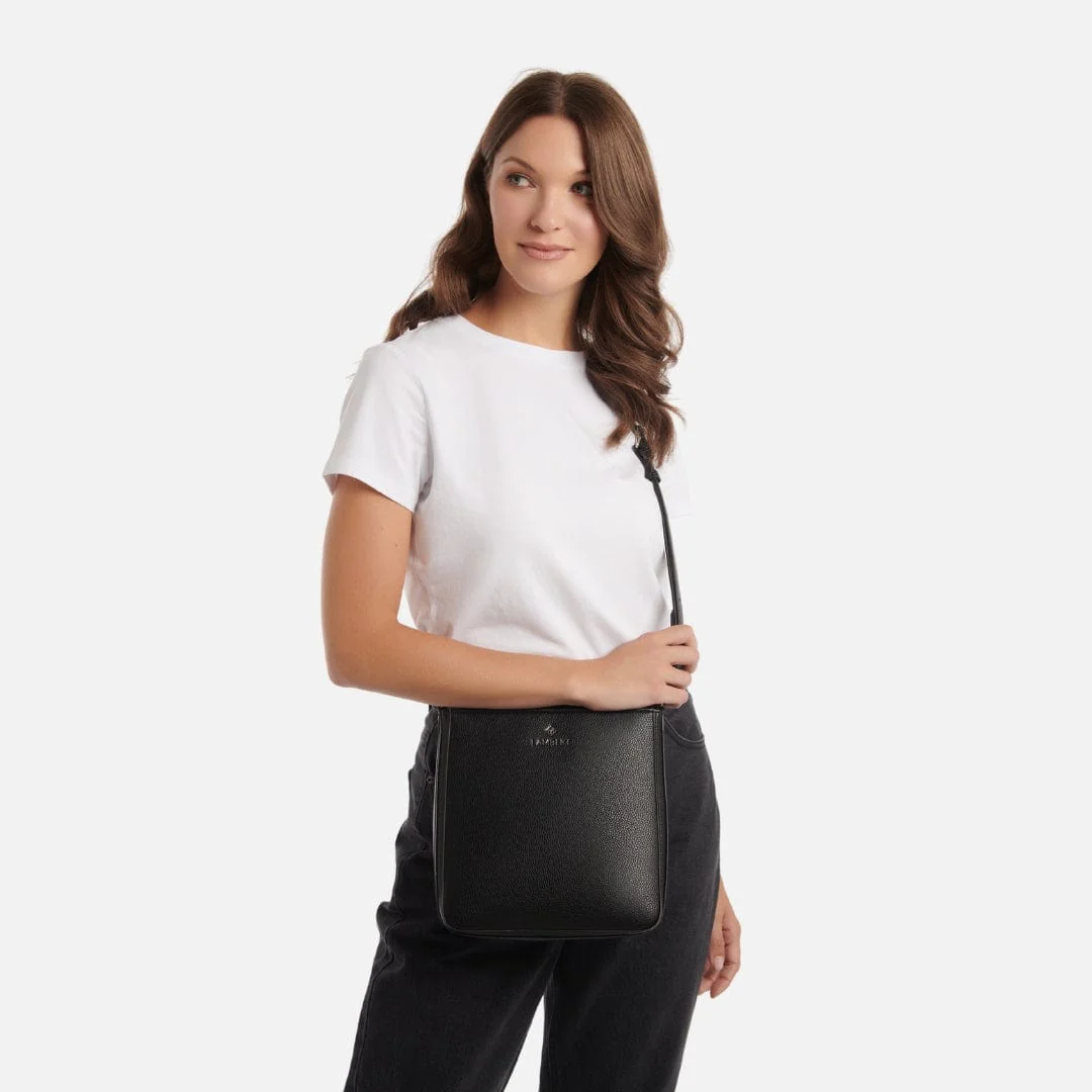Lambert THE NATALIA VEGAN LEATHER CROSSBODY BAG BLACK