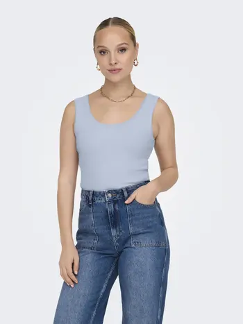 Only WOMEN'S EASY TANK TOP SOFT CHAMBRAY