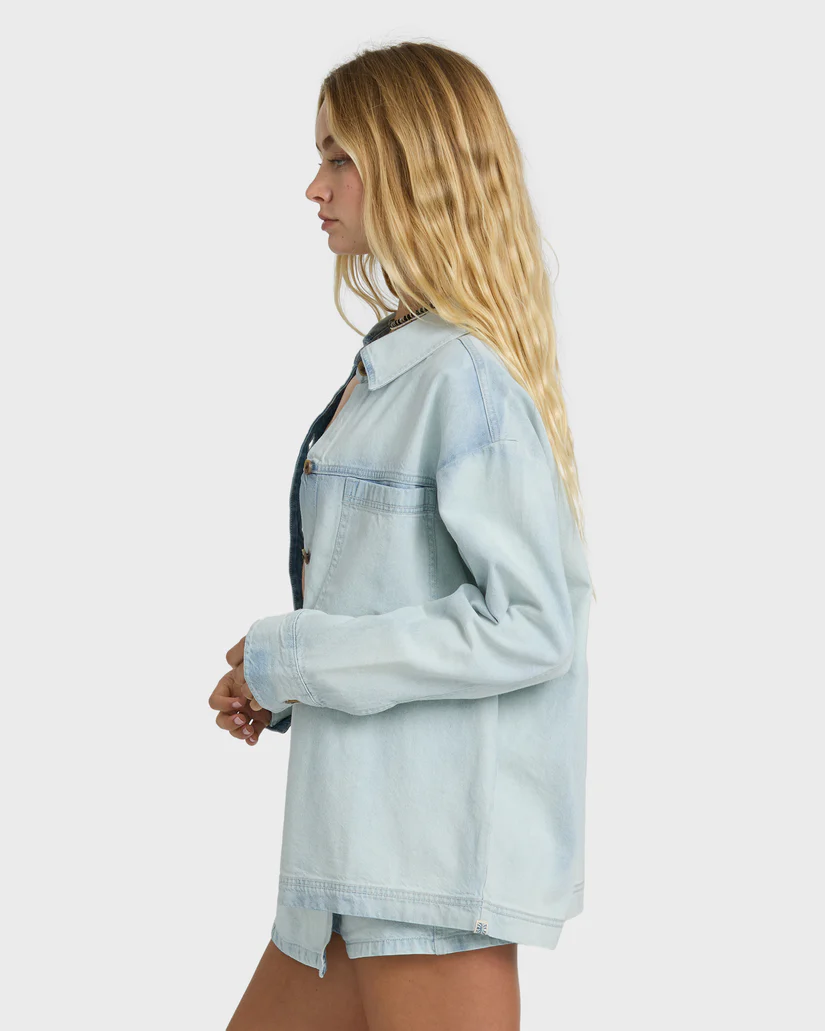 Billabong FEMMES JADE SALTWASHED LS WOVEN TOP