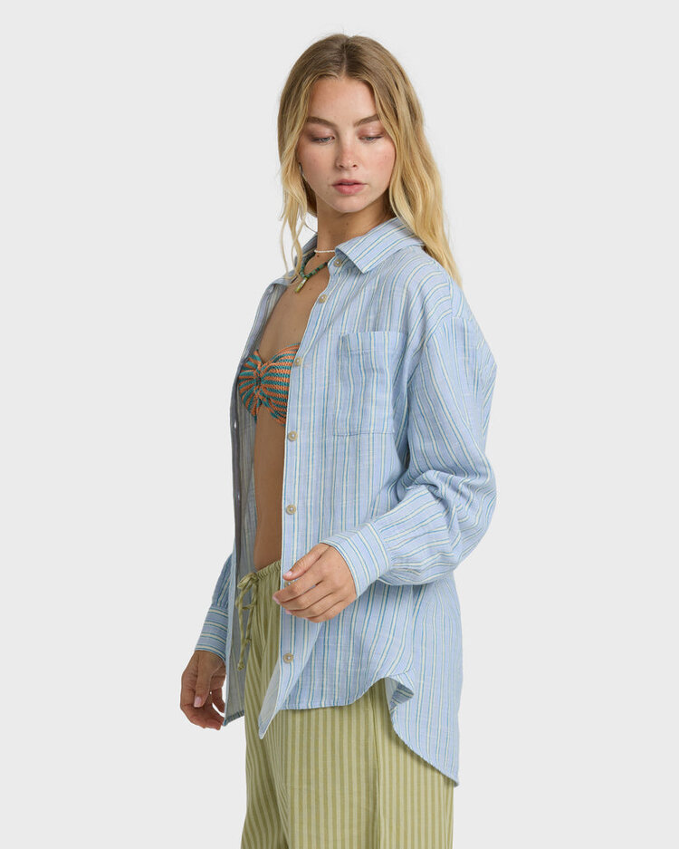 Billabong WOMEN'S WANDERER PRINTED L/S WOVEN TOP