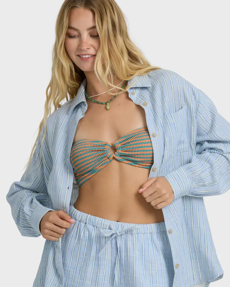 Billabong WOMEN'S WANDERER PRINTED L/S WOVEN TOP