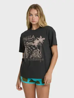 Billabong WOMEN'S VACAY WONDER SHORT SLEEVE TEE OFF BLACK