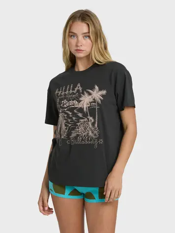 Billabong FEMMES VACAY WONDER SHORT SLEEVE TEE OFF BLACK