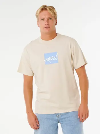 RIP CURL MEN'S RIP SCRIPT ICON TEE VINTAGE WHITE