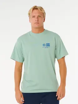 RIP CURL MEN'S PACIFIC RINSE GLASS OFF TEE ALOE
