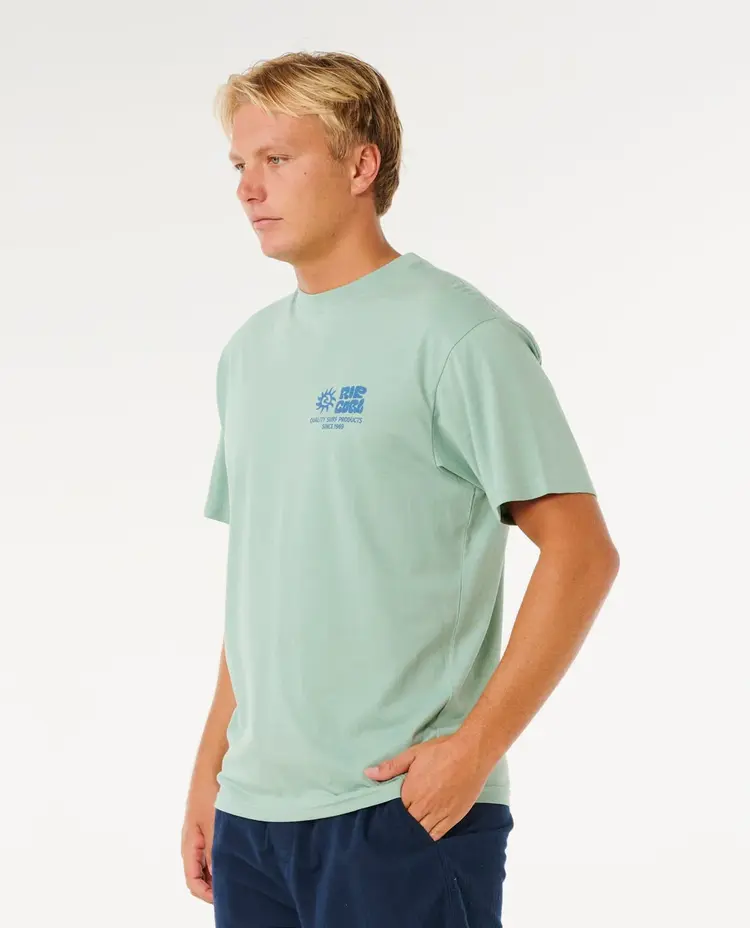 RIP CURL MEN'S PACIFIC RINSE GLASS OFF TEE