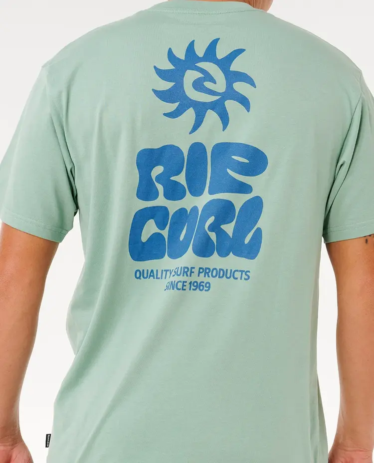 RIP CURL MEN'S PACIFIC RINSE GLASS OFF TEE
