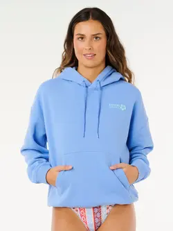 RIP CURL FEMMES SURF PUFF HERITAGE HOOD CORNFLOWER BLUE