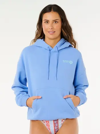 RIP CURL FEMMES SURF PUFF HERITAGE HOOD CORNFLOWER BLUE