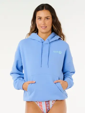 RIP CURL FEMMES SURF PUFF HERITAGE HOOD CORNFLOWER BLUE