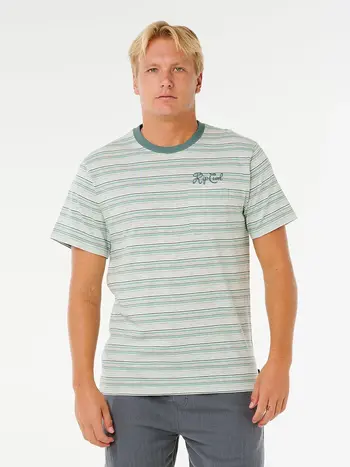 RIP CURL HOMMES PACIFIC RINSE STRIPE RELAXED TEE BONE