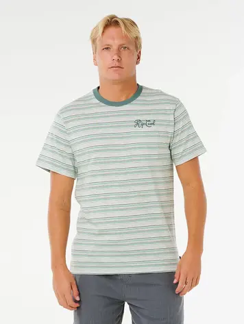RIP CURL MEN'S PACIFIC RINSE STRIPE RELAXED TEE BONE