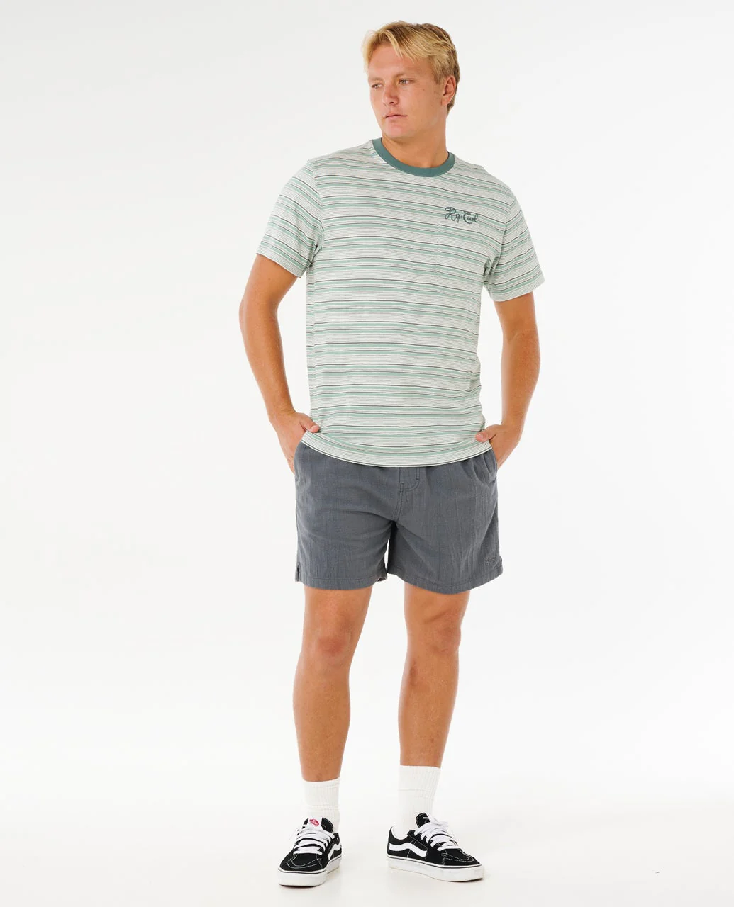 RIP CURL MEN'S PACIFIC RINSE STRIPE RELAXED TEE