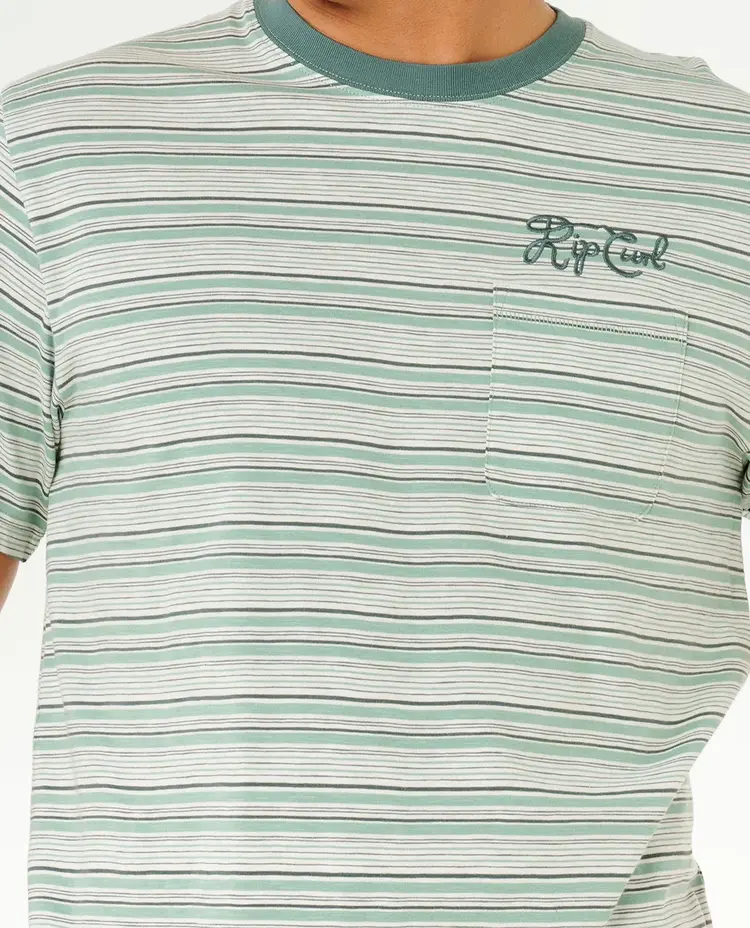 RIP CURL HOMMES PACIFIC RINSE STRIPE RELAXED TEE