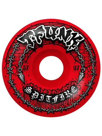 Spitfire ROUES F4 T-FUNK RAW RADIAL FULL 97A RED 57MM