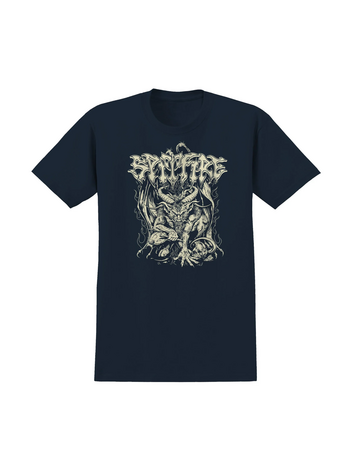 Spitfire MEN'S DEMON REDUX DISCHARGE PRINT SHORT SLEEVE TEE TRUE NAVY
