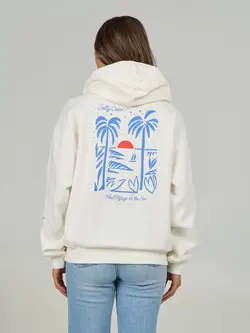 Salty crew WOMEN'S GEO PALM HOODY OFF WHITE