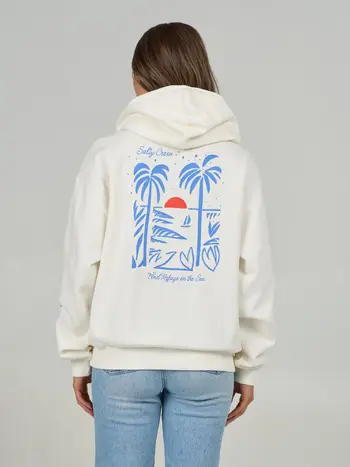Salty crew WOMEN'S GEO PALM HOODY OFF WHITE