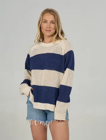 Salty crew FEMMES SIGNAL CREW BRIGHT NAVY