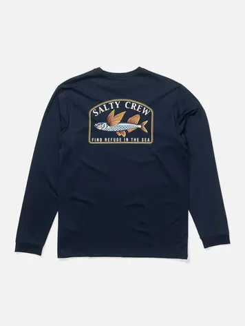 Salty crew MEN'S FLY HOME LS SUNSHIRT NAVY