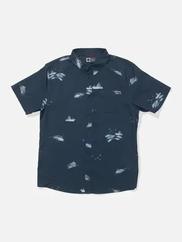 Salty crew HOMMES BREEZER PERF BUTTON UP MIDNIGHT NAVY