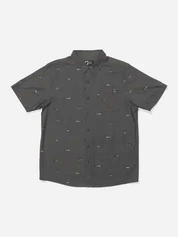 Salty crew MEN'S CREW SS BUTTON UP CHARCOAL
