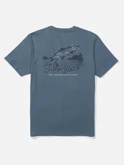 Salty crew MEN'S FISH FEST SS TEE SLATE