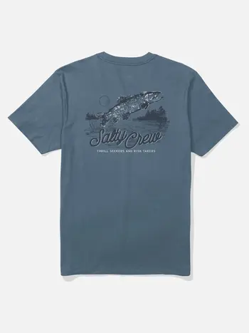 Salty crew HOMMES FISH FEST SS TEE SLATE