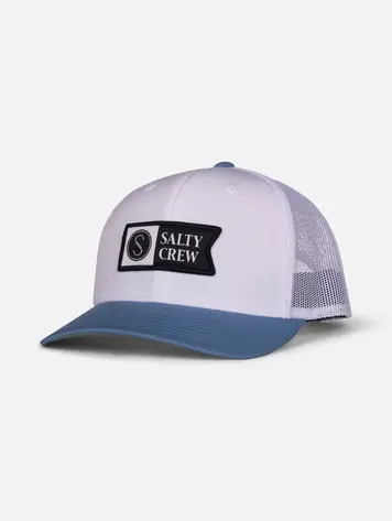Salty crew MEN'S PINNACLE 2 RETRO TRUCKER HAT WHITE/SLATE