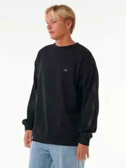 RIP CURL MEN'S SWEATSHIRT ORIGINAL SURFERS CREW BLACK