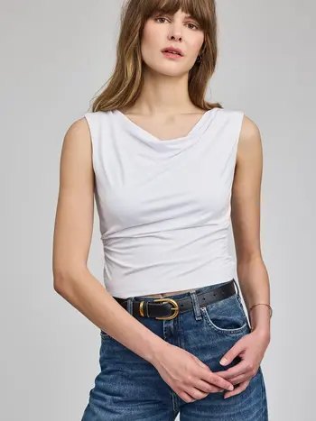 Gentle fawn FEMMES CASSIDY SLEEVELESS TOP WHITE