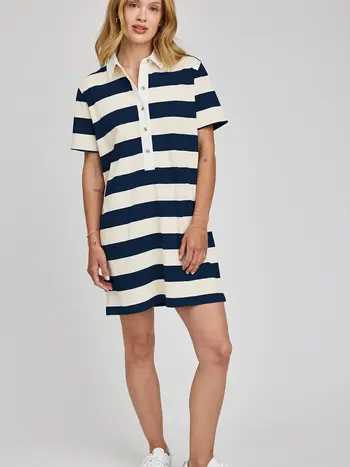 Gentle fawn WOMEN'S COLBIE DRESS NAVY STRIPE