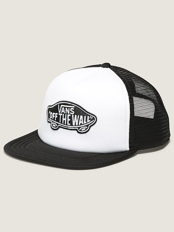 Vans MEN'S CLASSIC PATCH CURVED BILL TRUCKER HAT BLACK/WHITE