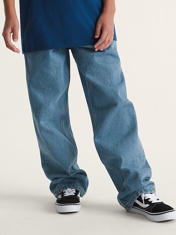 Vans YOUTH CHECK-5 LOOSE DENIM PANTS STONEWASH BLUE