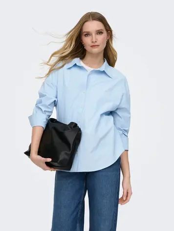 Only FEMMES OREGON SHIRT CHAMBRAY BLUE