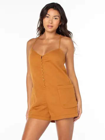 Roxy WOMEN'S SEA OF STARS ROMPER CATHAY SPICE SOLID