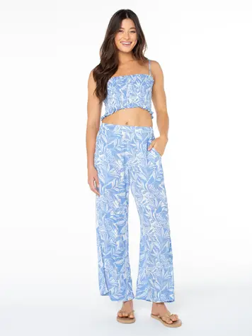 Roxy FEMMES MIDNIGHT AVE PANT SILVER LAKE ESCAPADE PALMS