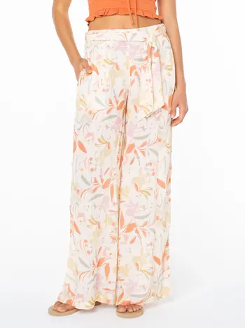 Roxy WOMEN'S ON THE ROAD PANT PARCHMENT FLEETING BLOOM