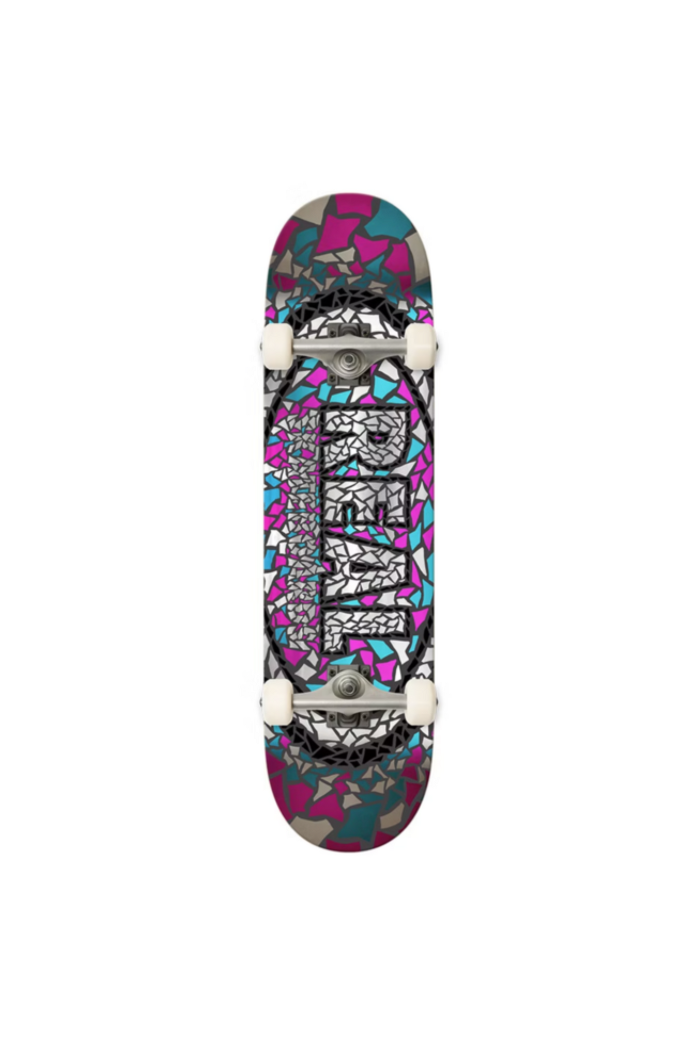 Real MOSAIC OVAL FOIL COMPLETE SKATEBOARD 7.3"