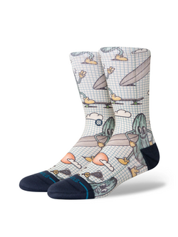Stance MEN'S FEELING PICKLED CREW SOCKS CREAM