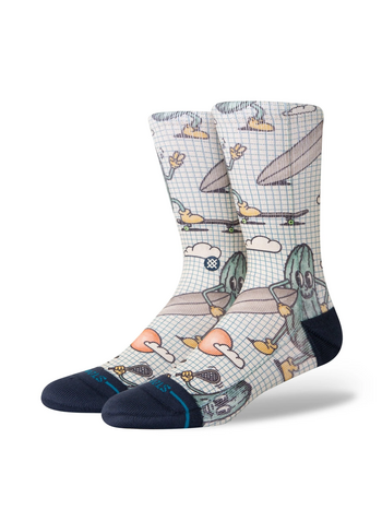Stance MEN'S FEELING PICKLED CREW SOCKS CREAM