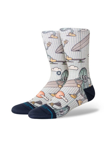 Stance MEN'S FEELING PICKLED CREW SOCKS CREAM